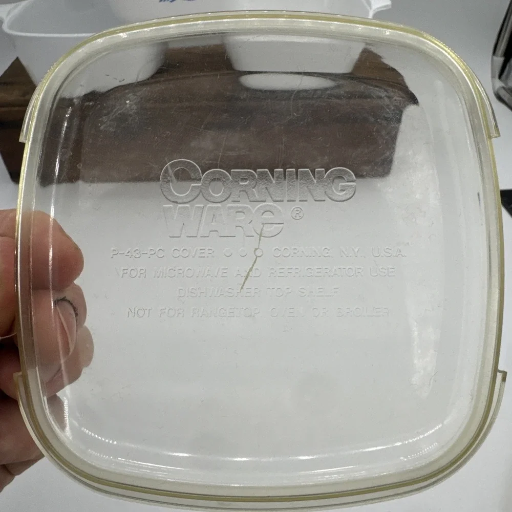 Corning Ware Casserole Dishes 22oz  P-43-B Lot of 3 w/2 Lids Vintage Bakeware